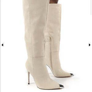 WIDE FIT HEELED KNEE HIGH BOOTS